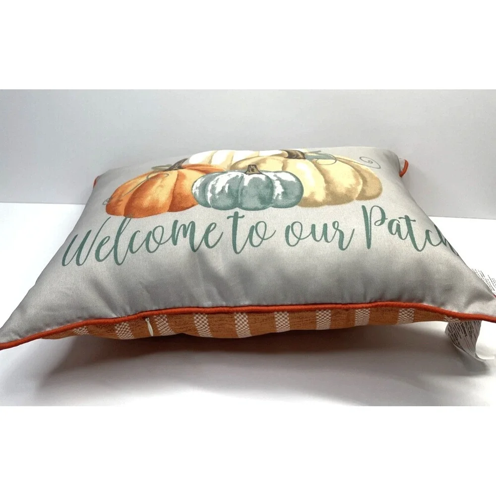Mainstays Outdoor Lumbar Pillows Orange/Gray 
